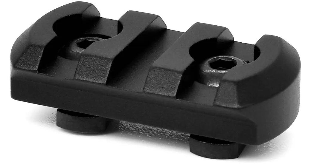 Carril WARNE M-LOK 3 ranuras - negro