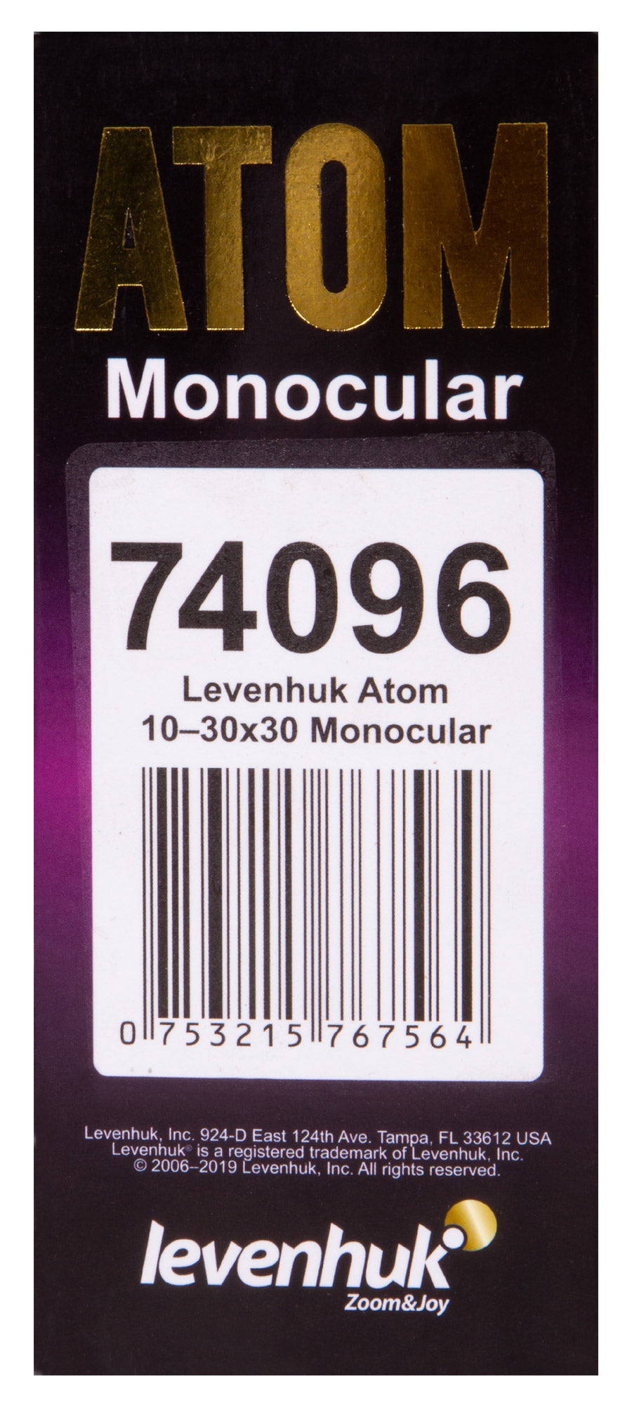 Monocular Levenhuk Atom 10–30x30