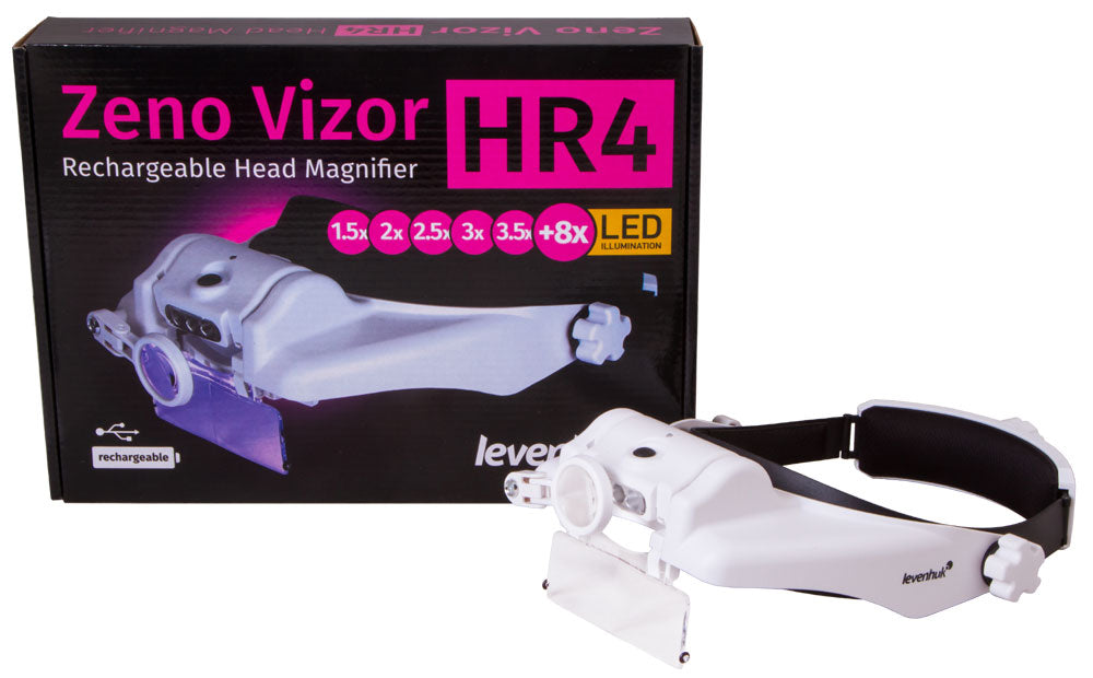 Lupa frontal recargable Levenhuk Zeno Vizor HR4