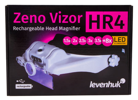 Lupa frontal recargable Levenhuk Zeno Vizor HR4